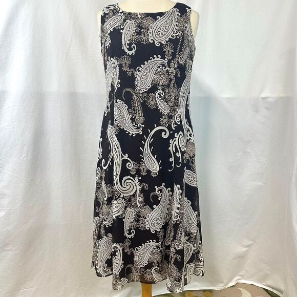 Studio I Dresses & Skirts - STUDIO I‎ Vintage 90s Brown White Paisley Maxi Dress Womens 8 Fairy Bohemian Y2K